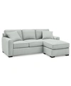 Furniture Callington 89" Fabric 2-piece Reversible Chaise Sectional Sofa, Created For Macy's In Tech Pebble Grey