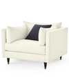 Furniture Bostal 46" Fabric Arm Chair And A Half, Created For Macy's In Dover Ivory