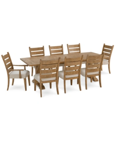 Furniture Trisha Yearwood Coming Home Dining , 9-pc. Set (dining Table, 6 Side Chairs & 2 Arm Chairs) In Wheat