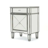 Noble House Neely Mirrored 2 Drawer Cabinet End Table