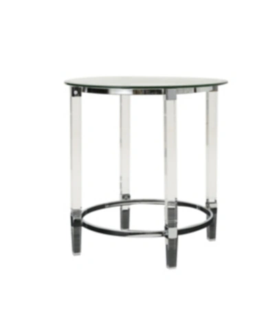 Noble House Orianna Acrylic And Tempered Glass Circular Table