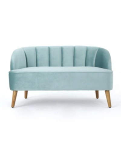 Noble House Amaia 50" Sofa In Light Blue