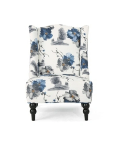Noble House Toddman Club Chair In White Floral