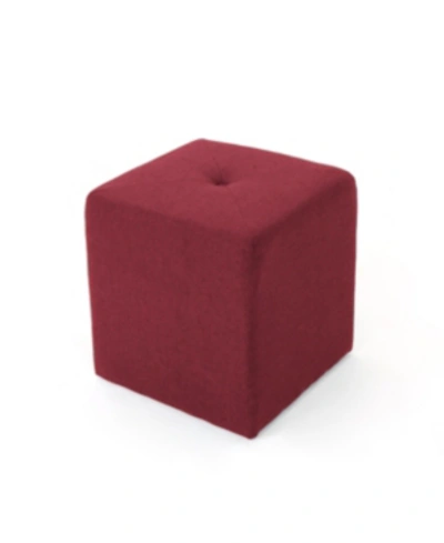 Noble House Cayla Ottoman In Red