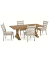 FURNITURE TRISHA YEARWOOD COMING HOME DINING FURNITURE, 5-PC. SET (TABLE & 4 SIDE CHAIRS)