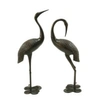 Noble House Scarlet Outdoor Crane Statues, Set Of 2 In Copper