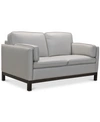 Furniture Closeout! Virton 63" Leather Loveseat, Created For Macy's In Dove Grey
