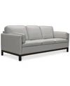 Furniture Closeout! Virton 87" Leather Sofa, Created For Macy's In Dove Grey
