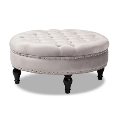 Furniture Palfrey Ottoman In Grey