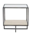 BERNHARDT HARLOW METAL SQUARE END TABLE