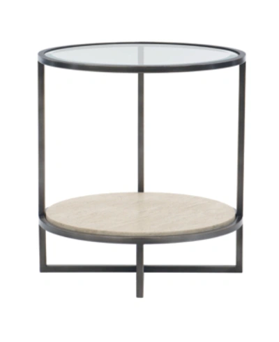 Bernhardt Harlow Metal Round Chairside Table