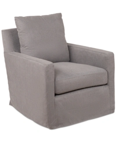 FURNITURE BRENALEE 30" PERFORMANCE FABRIC SLIPCOVER SWIVEL GLIDER