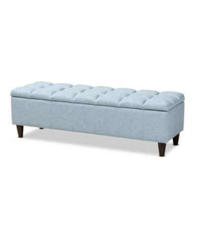 Furniture Brette Ottoman In Light Blue