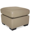 FURNITURE LOTHAN 24" LEATHER OTTOMAN, CREATED FOR MACY'S