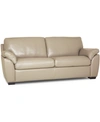 FURNITURE LOTHAN 79" LEATHER APARTMENT SOFA WITH 2 CUSHIONS, CREATED FOR MACY'S