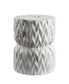 FURNITURE CHEVRON DRUM GARDEN STOOL