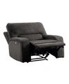 Furniture Elevated Power Recliner In Dark Gray