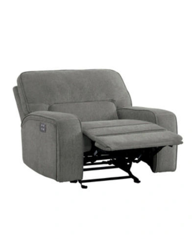 Furniture Elevated Recliner In Light Gray