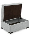 Furniture Radley 36" Fabric Chair Bed Storage Ottoman, Created For Macy's In Heavenly Cinder Grey