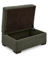 Furniture Radley 36" Fabric Chair Bed Storage Ottoman, Created For Macy's In Heavenly Olive Green