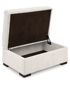 Furniture Radley 36" Fabric Chair Bed Storage Ottoman, Created For Macy's In Heavenly Oyster Ivory