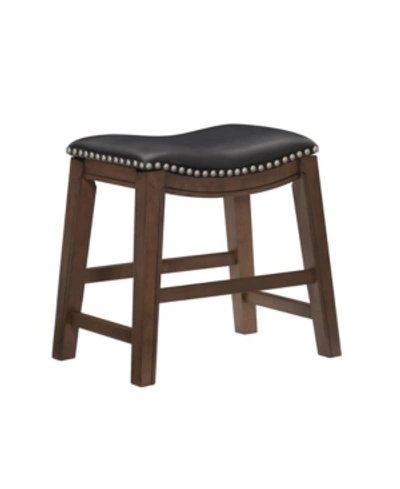 Furniture Gilman 18" Height Saddle Stool In Black