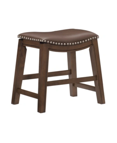 Furniture Gilman 18" Height Saddle Stool In Brown