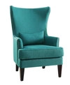 Furniture Ceylon Accent Wingback Chair In Blue