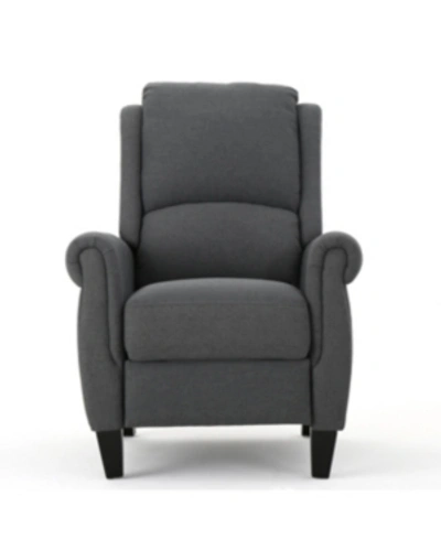 Noble House Haddan Recliner In Charcoal