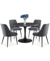 STEVE SILVER COLFAX 5-PC. DINING SET, (ROUND TABLE & 4 SIDE CHAIRS)
