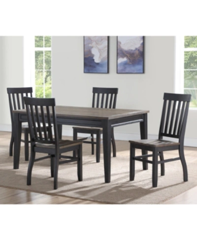 Steve Silver Raven Noir 5-pc. Dining Set, (dining Table & 4 Side Chairs)
