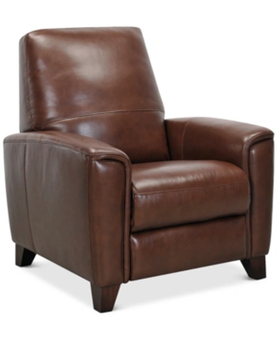 Furniture Brayna 35" Classic Leather Pushback Recliner, Created For Macy's In Classico Chestnut