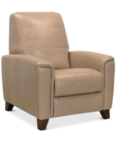 Furniture Brayna 35" Classic Leather Pushback Recliner, Created For Macy's In Classico Taupe