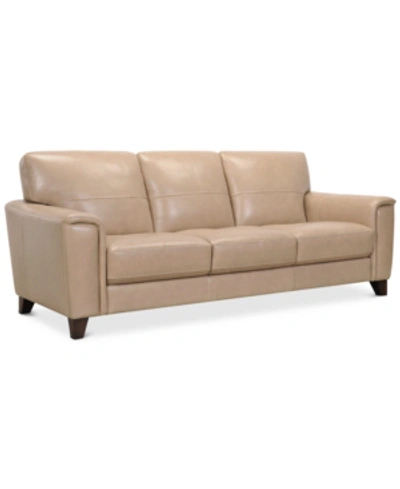 Furniture Brayna 88" Classic Leather Sofa, Created For Macy's In Classico Taupe