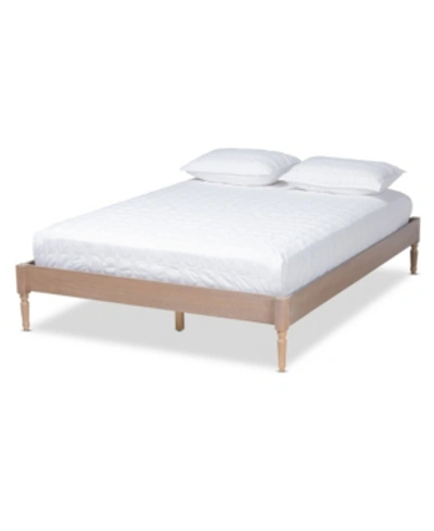 Furniture Colette French Bohemian Full Size Bed Frame In Oak