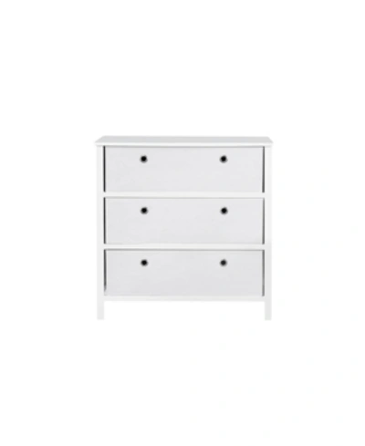 Ez Home Solutions Foldable Furniture 3 Drawer Single Dresser In White