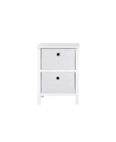 Ez Home Solutions Foldable Furniture 2 Drawer Night Stand In White