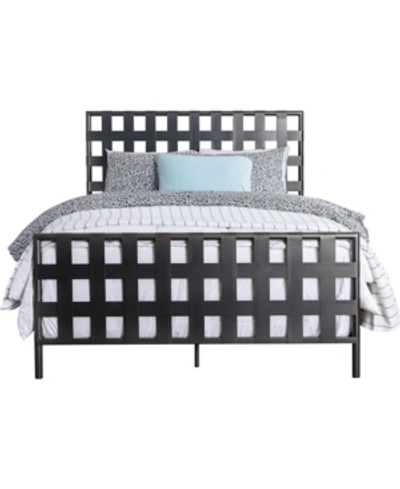 Furniture Of America Bisquit Metal Woven Twin Bed In Gray