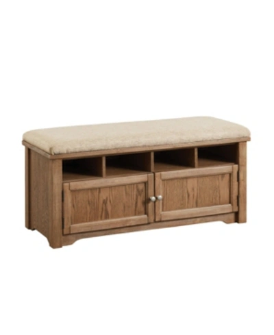 Furniture Of America Budrow Two-door Shoe Bench In Oak