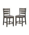 FURNITURE OF AMERICA TWILIGHT PADDED SEAT COUNTER CHAIR (SET OF 2)