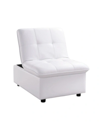 Furniture Of America Medary Tufted Futon Chair In White