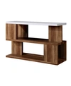 FURNITURE OF AMERICA MATCHED OPEN SHELF SOFA TABLE