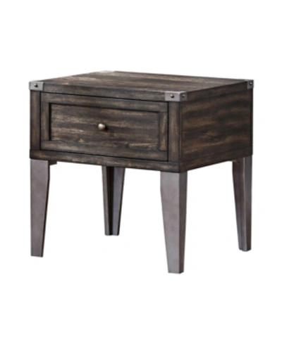 Furniture Of America Kenina 1 Drawer End Table In Dark Brown