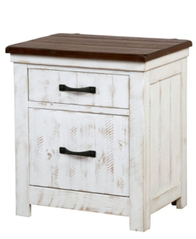 Furniture Of America Willow Crest Distressed 3-drawer Nightstand In White