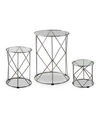 FURNITURE OF AMERICA CANFORD 3-PIECE ROUND NESTING TABLE SET