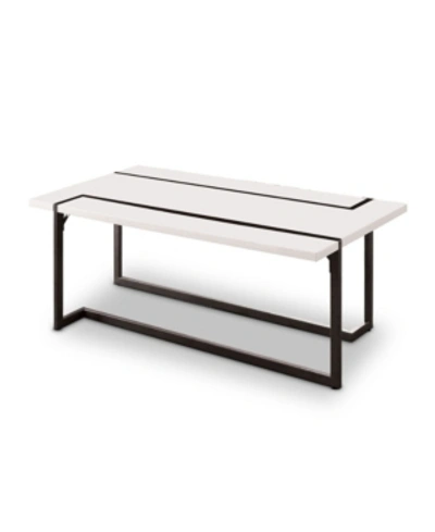Furniture Of America Syrex Rectangular Coffee Table In White