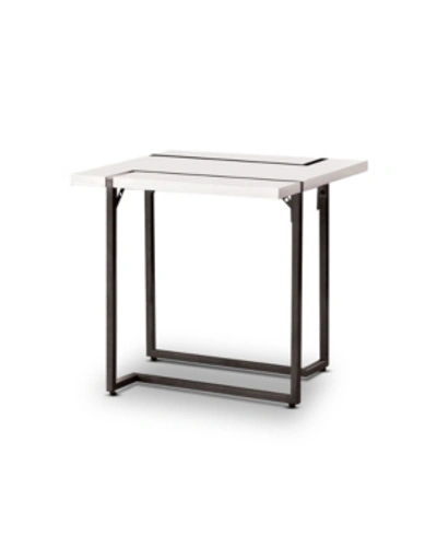 Furniture Of America Syrex End Table In White