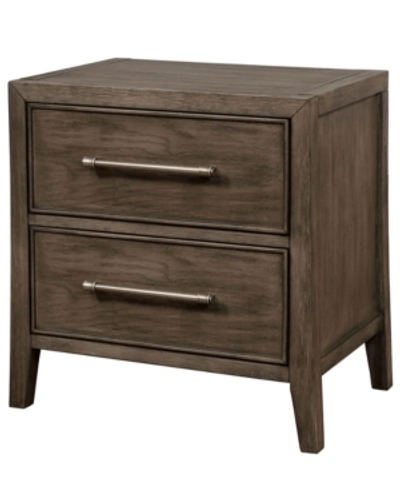 Furniture Of America Forest Garden Gray 2-drawer Nightstand