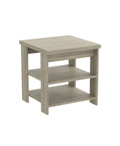 Safdie & Co. Inc . Inc Accent Table Square - 2 Shelves In Taupe