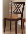 ICONIC FURNITURE COMPANY DOUBLE X-BACK DINING CHAIRS, SET OF 2